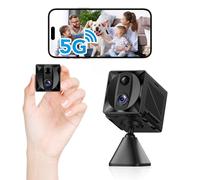 ZTTAOLII - Cámara espía oculta WiFi 5G - Cámara de seguridad 4K HD para interiores, detección de movimiento AI, batería de 100 días, visión nocturna, mini cámara inalámbrica para el hogar/bebé/mascota