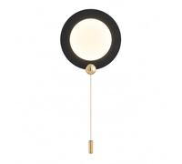 ZTTECH 23 cm Aplique de Pared LED Minimalista con Cadena 8W Negro