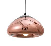 ZTTECH 300mm Oro Rosa Lámpara Colgante de Vidrio Proceso de Chapado Altura Ajustable Lámpara de Techo Moderna para Cocina Comedor Salón Bar y Restaurante (Oro Rosa)