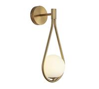ZTTECH Aplique de Pared y Plafoniera Diseño Sol en Metal Dorado con Globo de Vidrio Satinado Base G9 para Salón Dormitorio Pasillo Oficina Escalera Bar Lámpara de Pared (1 pieza)