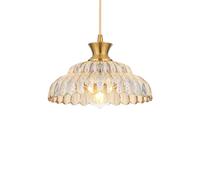 ZTTECH Lámpara Colgante de Cristal Vintage 30cm Altura Ajustable E27 Lámpara de Techo Industrial Retro para Cocina Comedor Dormitorio Salón Cafetería Restaurante (Oro+Ámbar)