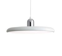 ZTTECH Lámpara Colgante LED 40cm Moderna 36W con Temperatura de Color Regulable Lámpara de Techo 3000K/4500K/6000K Metal y Acrílico para Comedor Cocina Sala de Estar (Cromo + Blanco)
