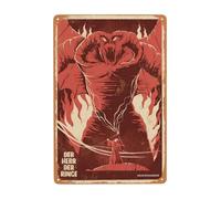 ZTTN Póster de The Lord Of Movie The Rings - Cartel de lata de Der Herr Der Ringe para decoración de pared, hogar, bar, club, cafetería, dormitorio, baño, cocina, aventura mágica clásica, retro, para