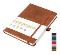 ZTVOWTO Libreta A5 para Hombre y Mujer,192 Páginas Líneas Horizontales Cuaderno para Escritura de Diario, Trabajo y Toma de Notas, Diarios(Marrón)