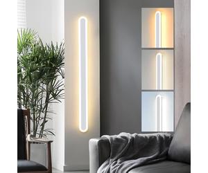 ZTWLEED Aplique Pared Interior LED,28W Lampara de Pared Moderna 3000K/4000K/6000K para Sala de Estar Pasillo Escaleras Apliques Pared Dormitorio,80CM Blanco 110-240V