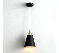 ZTWLEED Lámpara Colgante Moderna,16CM Lámpara de Techo de Metal Estilo Edison Industrial E27 Iluminación,Lampara de Techo Colgante Negro para Comedor Cocina Saló Dormitorio Café (Sin Bombilla)