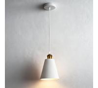 ZTWLEED Lámpara Colgante Moderna,16CM Lámpara de Techo de Metal Estilo Edison Industrial E27 Iluminación,Lampara de Techo Colgante Blanco para Comedor Cocina Saló Dormitorio Café (Sin Bombilla)