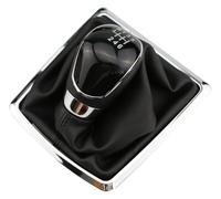 ZTZHVNVGK Pomos Palanca De Cambios Para Ford Para Focus 2 MK2 2005-2011 Para Fiesta Para Kuga 2008-2012 5 6 Velocidades Pomo Cambio Marchas Funda Cuero(6 Black With Dust)