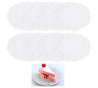 Zuahaly 150 Tapetes De Encaje Desechables De Papel Blanco De 11.2cm, Bodas, Cumpleaños, Pasteles, Postres Y Decoración De Alimentos Papel De Encaje Que Absorben Aceite