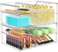 Zuanduo Almacenaje Maquillaje De Acrílico Con 7 Cajones, 2 Cajoneras Plastico Almacenaje Organizador De Tocador Organizador De Material De Oficina Para Cosmética, Medicina, Material De Oficina
