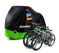 ZUAPEV® Funda 2-3 Bicicletas Exterior Impermeable, Funda 2-3 Bici Cubre Bicicleta Exterior 210D Poliéster, Capa Bici Lona para Tapar Bici de Montaña/Carretera/Niño/Electrica/MTB/BTT, 208x112x110cm