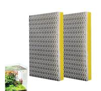 Zuasdvnk Alfombrilla filtrante para acuario, 2 filtros de algodón para acuario, accesorios para acuarios, rodillo de filtro flexible y cortable para acuarios, terrarios de agua dulce y salada