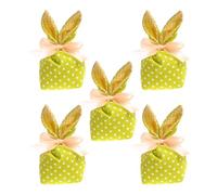 Zuasdvnk BAJAS DE PASO PASTERA, BAJO GOODIE EASQUA | Bolsas de caramelos conejitos conejitos | 5 teclas de regalo reutilizables con, decoraciones de Pascua para los paquetes para