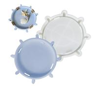 Zuasdvnk bandeja de resina epoxi | Servir molde de bandeja, diseño de timón artesanal de yeso para la preparación de placas de joyería Decoración de dormitorio de mesa