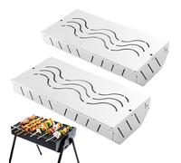 Zuasdvnk BBQ SMOKER BOX, SMOKER BOX PARA GRILL, de fumadores de acero inoxidable para carbón - Obras de patatas fritas de madera de barbacoa ahumada, accesorios para para casa, jardín,