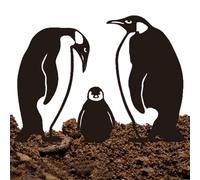 Zuasdvnk Black Metal Penguin Art Garden, Rustic Horizontal Penguin Family Stakes | Iron Craft Penguin Family Lawn Decor - Gardening & Lawn Care for Acción de Gracias, Navidad, Acción de Gracias