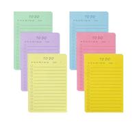 Zuasdvnk Bloc de notas de lista de tareas, planificador de lista de tareas | Bloc de notas forrado para lista de tareas | Herramienta de planificación diaria de buena adherencia para sala de estudio,