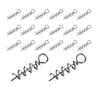 Zuasdvnk Bloqueo de torsión de Resorte de señuelo, con Tornillo de Cebo Suave - Pin de centrado de Gancho de al Aire Libre - Tabla de de Pasador de Gancho al Aire Libre 20 Piezas,