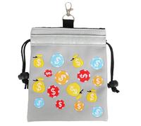 Zuasdvnk Bolsa de golf con cordón, bolsa de objetos de valor de golf,Bolsa organizadora de pelotas de golf con cordón - Funda portátil de golf con mosquetón de metal para