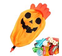 Zuasdvnk Bolsa de golosinas de Halloween, bolsa de dulces o tratos, bolsa de caramelos con forma de esqueleto, con forma de mano de esqueleto, bolsa de golosinas terrorífica, calavera, decoración de
