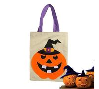 Zuasdvnk Bolsas de caramelos de Halloween, bolsa de Halloween - Bolsas de lona portátiles para golosinas - Bolsas de caramelo Truco de trato, bolsas ligeras para Halloween para mujeres, niños, Un