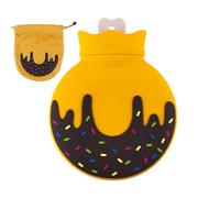 Zuasdvnk Botella de agua de goma,Botella de agua caliente | Bolso Cálido Con Diseño De Donut | Calentador de pies desmontable para niños, botella de agua caliente, bolsa cálida, buen sellado para el
