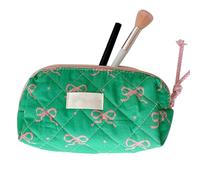 Zuasdvnk Botón de lápiz con cremallera, bolsa de lápiz de arco | Student Bow Pencil Cash | Productos escolares multifuncionales, caja de papelería ligera para el hogar, clase, Verde, Fare riferimento