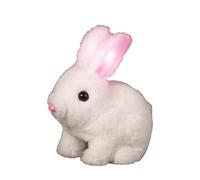 Zuasdvnk Bunny realista, Juguetes de Conejo para, Juguete Conejo rebotando Animales de Peluche realistas, Saltar, Temblar La Nariz, Orejas temblorosas, Saltar Un Animal robótico con movimientos