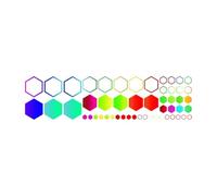 Zuasdvnk Calcomanía de panal de abeja para coche, calcomanía de patrón geométrico hexagonal, patrón geométrico hexagonal, patrón de panal decorativo para coche, calcomanía lateral del cuerpo del coche