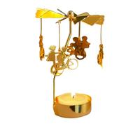 Zuasdvnk Candelabro de Navidad Giratorio | de decoración de luz de té de Metal - Centros de Mesa de Forma y romántica para Navidad, Bodas, Fiestas, Vacaciones, San Valentín.