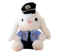 Zuasdvnk Conejito De Policía Relleno,Animal De Peluche Conejito De Policía,Muñecos de Conejo de Peluche para el Exterior del Coche | Muñecas Lindas del policía de la Motocicleta, decoración Exterior