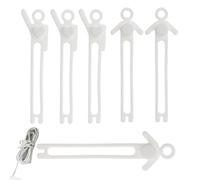 Zuasdvnk Correa de cable de silicona reutilizable, bridas de silicona - 6 bridas de carga organizador de cable reutilizables, estatutos multi-FONCCIONALES