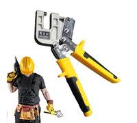 Zuasdvnk Crimpadora de chapa, abrazadera de perforación de tachuelas de metal, crimpadora de pernos de metal, alicates de crimpado de pernos de mango, abrazadera de perforación con mango