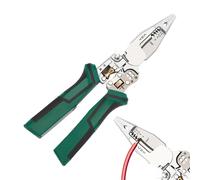 Zuasdvnk Crimper alambre, cortador de pelacables | Alicates 10 en 1 stripper para cables eléctricos - Tijeras probador de tensión manual para mantenimiento de electricista, detección de cables, vida