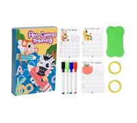 Zuasdvnk Cuaderno práctico para niños, cuaderno de ejercicios para aprender a escribir - Libro de ejercicios de escritura,Libro de dibujo para el entrenamiento del control de la pluma, ejercicios de