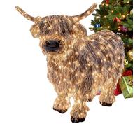 Zuasdvnk Decoración para vacas | Resina con integradas Altura 28 cm - Estatuas de exterior | Decoración exterior para césped, granja, porche y decoraciones navideñas