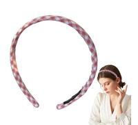Zuasdvnk Diademas a cuadros para mujer, diadema elástica para el cabello, accesorios para el cuidado de la piel, accesorios finos para mujer para yoga y boda
