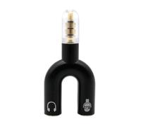 Zuasdvnk Divisor Jack Audio - Conector U Tipo 3,5 Mm Jack Adaptador Audio - Conector Adaptador Divisor Auriculares 3,5 mm U Dos in para Teléfono Tablet PC Laptop Hombre para Uso Diario