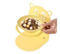Zuasdvnk Elevado para Gatos - Plato Antiderrames para Mascotas,Plato Antideslizante Extraíble con Base Elevada para Hogar, Apartamento, Coche, Exteriores E Interiores