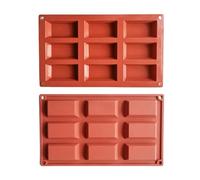 Zuasdvnk Financiero Molde De Pasteles, Molde De Silicona Para Muffins Rectángulo Antiadherente De 9 Cavidades Galletas Utensilios De Hornear Para Hornear