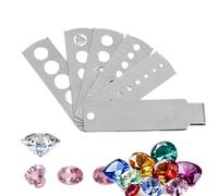 Zuasdvnk Gemer, herramienta de medición de gemas, Herramienta de medición de bolsillo de precisión GAME, Joyeros multifunción accesorios, modelo de sizer de piedra para aficionados, diseñadores