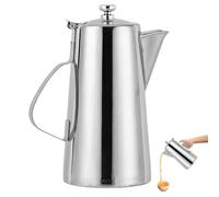 Zuasdvnk Hervidor de té de acero inoxidable, cafetera de acero inoxidable, jarra de agua de bebidas, jarra de zumo, jarra de bebida, hervidor de agua fría, jarra de té para el hogar, bar,