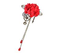 Zuasdvnk Horquillas para el pelo vintage | Pinzas creativas para el cabello - Broche mecánico Steampunk con borlas, accesorios para el cabello retro, pinzas para el pelo vintage con flores