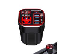 Zuasdvnk Inversor de coche, inversor de tipo portavasos para vehículos | Piezas de repuesto para automóviles, cargadores de teléfono para coche, adaptador de enchufe de encendedor de cigarrillos para