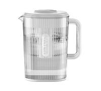 Zuasdvnk Jarra de agua con tapa, jarra de té | Jarra de de 2 L con tapa | Tapa de jarra de agua, compartimento filtrante integrado para preparar tés y jugos