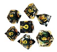 Zuasdvnk - Juego de dados poliédricos, juego de dados de rol, 7 x dados poliédricos de juego de mesa | Kit de dados multifuncional, juego de rol, juego de mesa, para el hogar, oficina, fiesta, reunión