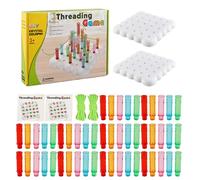 Zuasdvnk Juego de Enhebrado para Niños | Juego de Apilar para Desarrollar la Motricidad,Puzzle Educativo de Varillas para 2 Jugadores Desarrollando la Resolución de Problemas y el Aprendizaje en