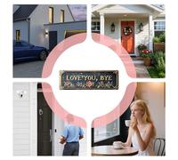 Zuasdvnk Letrero de metal con texto en inglés "Love You Bye", decoración de pasillo sobre puerta, para porche, entrada, pasillo, garaje, cafetería, cocina, bar, apartamento, inauguración de la casa