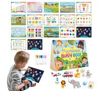 Zuasdvnk Libro ocupado, libro ocupado para niños pequeños - Libro de actividades de aprendizaje preescolar - Libro de actividades preescolares y libro de aprendizaje temprano para niños y niñas de