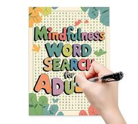 Zuasdvnk Libros de búsqueda de Word, libros de búsqueda de palabras para adultos - Crea tranquilidad y positividad en tu vida, libro de búsqueda de palabras relajantes para adultos y personas mayores